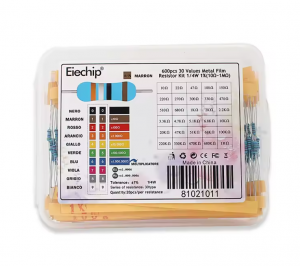Kit de résistances 1/4W – 600 pièces